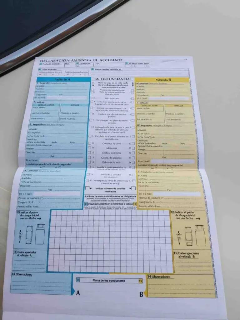 parte de accidente autius autoescuela